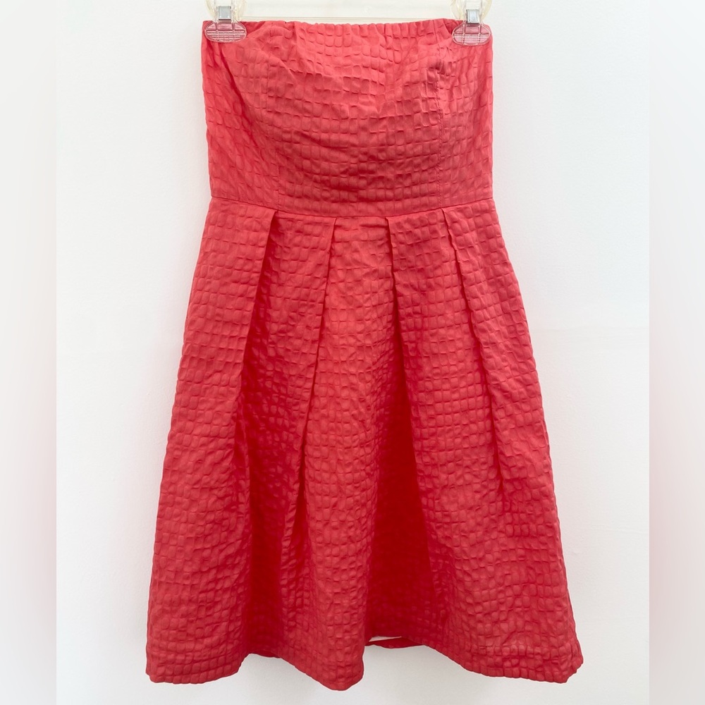 JCREW Strapless coral dress, size 0